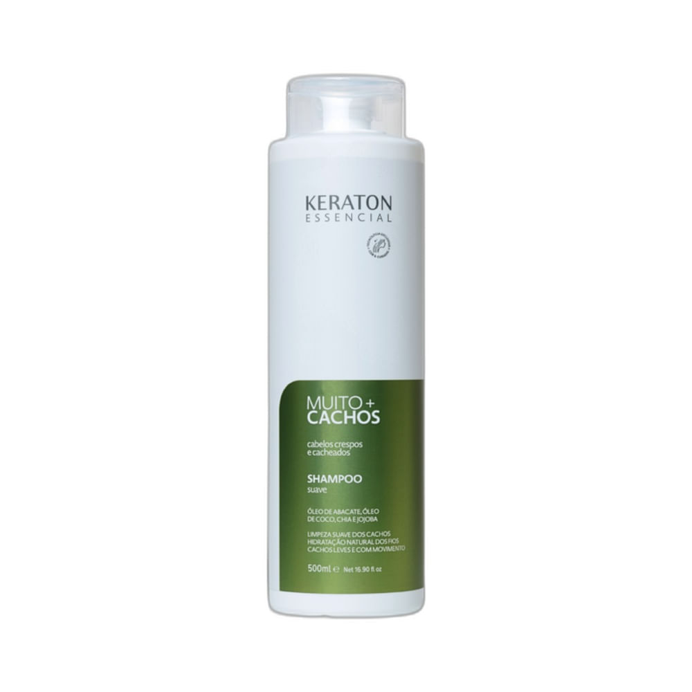 Shampoo Keraton Muito Mais Cachos 500ml em fundo branco